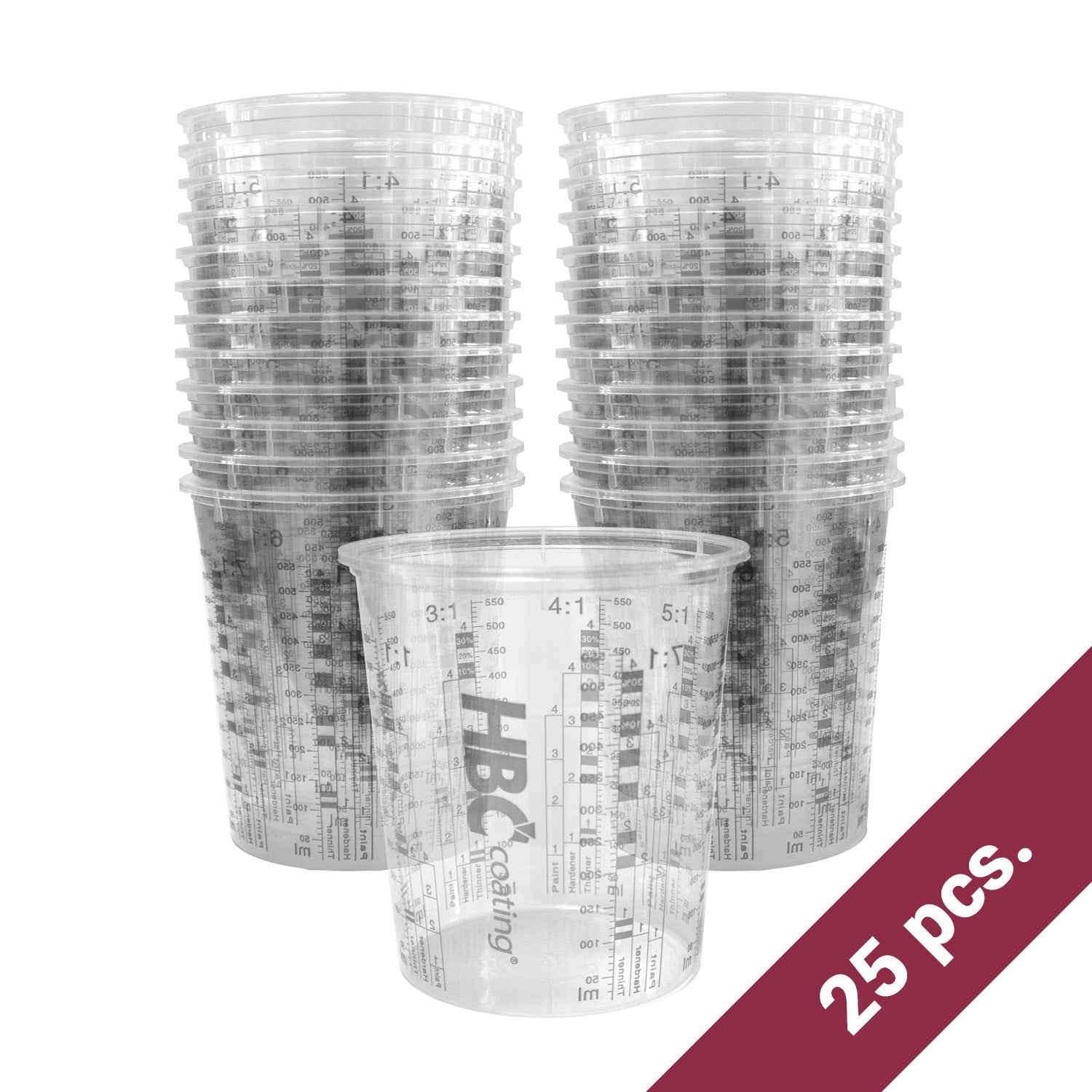 Mixing plastic cup (without lid) 650 ml - 25 pcs