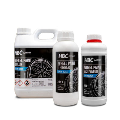 Wheel Paint - Satin Black - 3 in 1 product kit - 4,23 Quarts